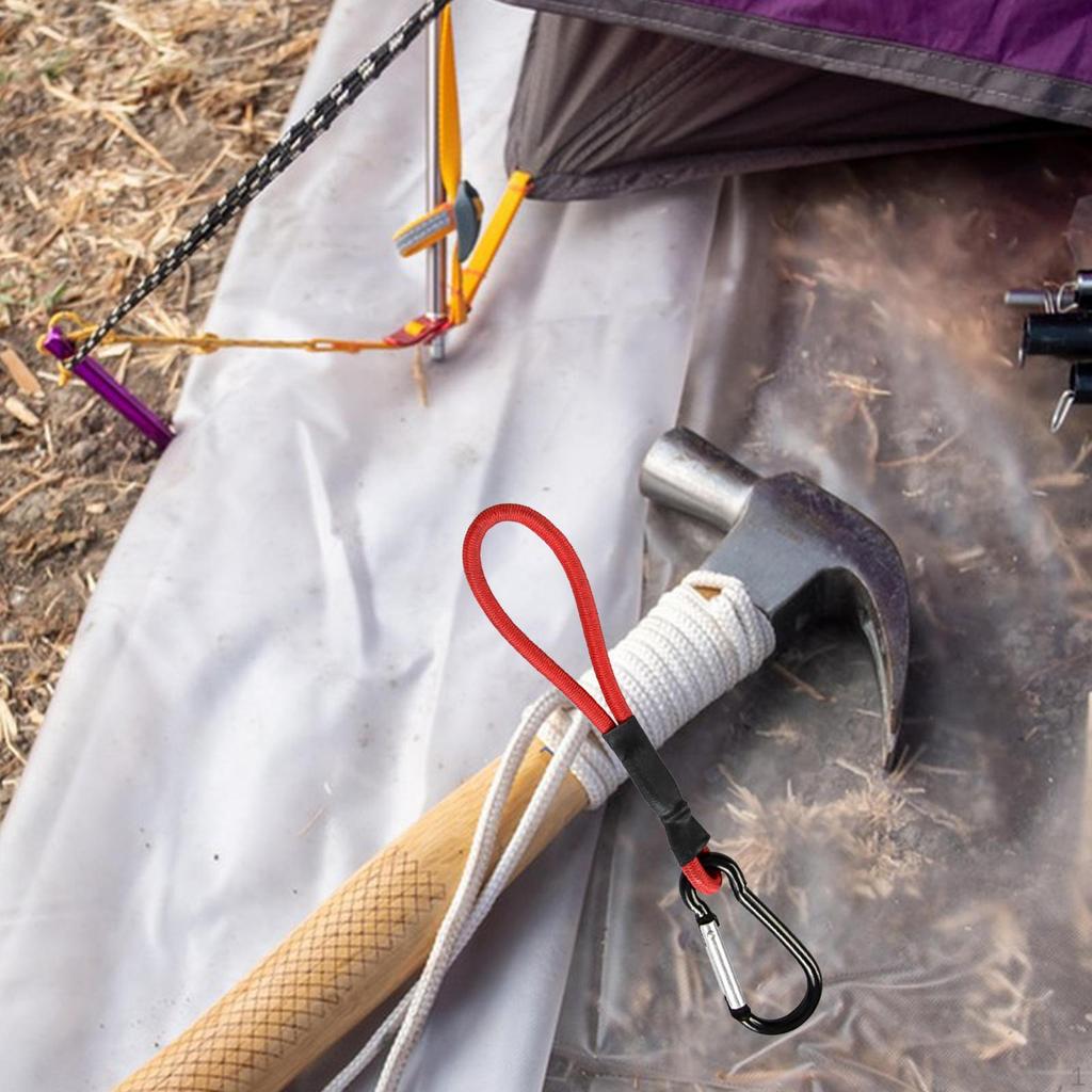 Bungee Cord with Alloy Carabiner Hook, Short Canopy Ties for Tents And Wire Racks in Outdoor