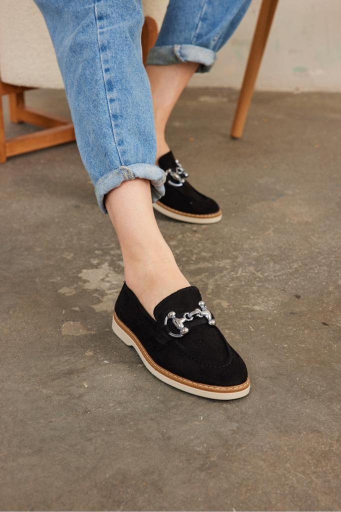 Dámské ploché boty Finey s přezkou, termo podrážka, denní stylové baleríny, mokasíny