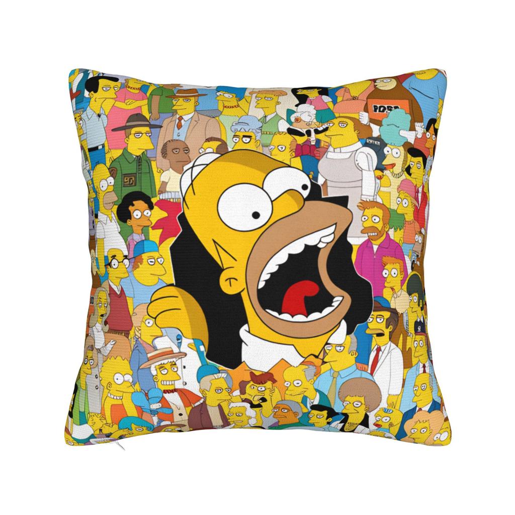 Pillow Case S-Simpsons Cartoon Characters Group Design Pillow Cover For Wedding Party Home Decor Vintage Pillowcases
