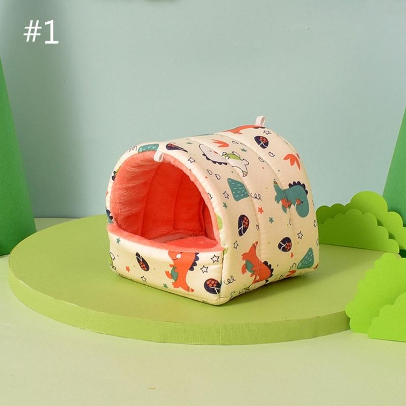 Hamster Print Hammock Sleeping Bed Hanging Bed Mat Cage Accessories Warm AntiScratch Tunnel Bed for Ferrets Squirrels