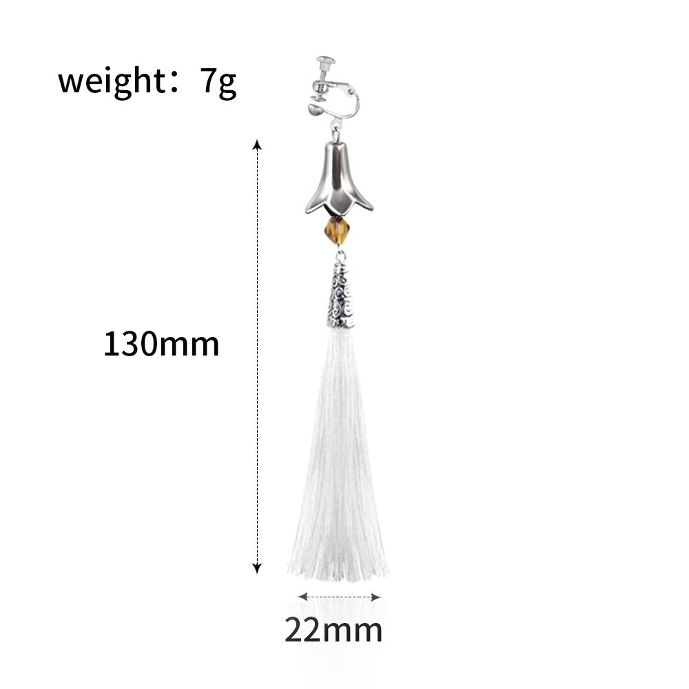 Anime Genshin Impact Ohrringe Zhongli Lange Quaste Ohrclips Tartaglia Ohrhänger Für Damen Herren 1:1 Cosplay Schmuck Requisiten