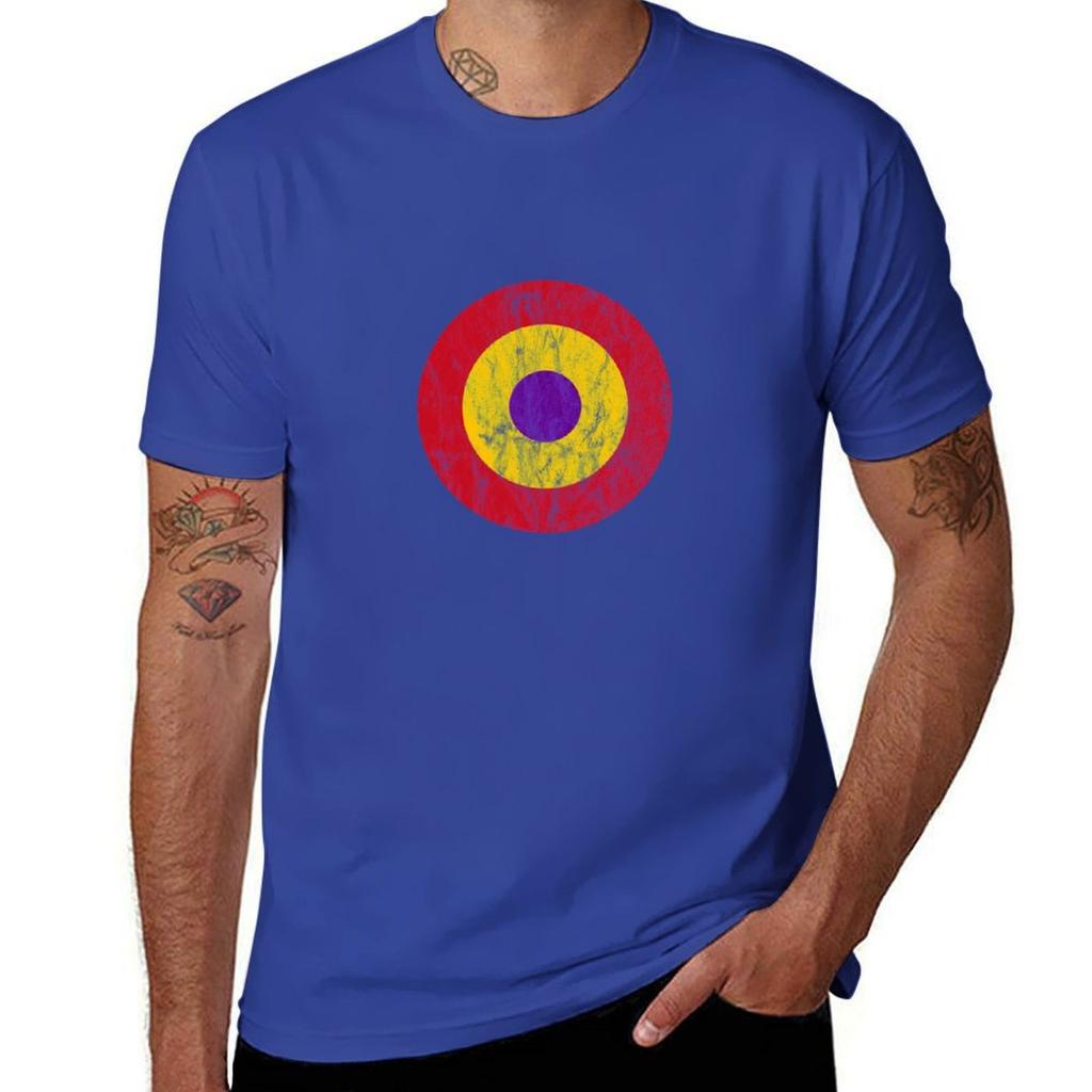 Spanish Republican Airforce Roundel T-Shirt Summer Clothes Anime Clothes Fruit of the Loom Mens T Shirts