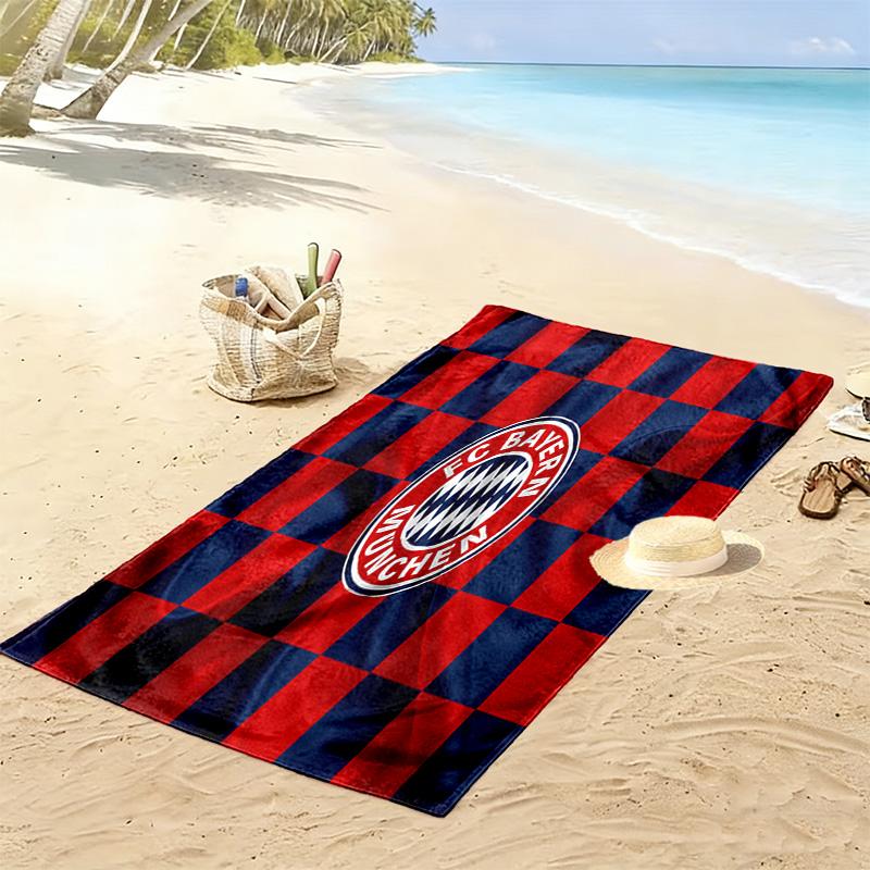 FC Bayern Munich: Blue Glory beach towel Outdoor camping soft Outdoor pool towel Absorbent bath towel quickdrying swim towel beach Fashion Comfort