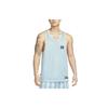 Dri-Fit Logo Aufdruck Color Block Rundhalsausschnitt Ärmellos Basketballtrikot Herren Trikot Blau DX0334-442