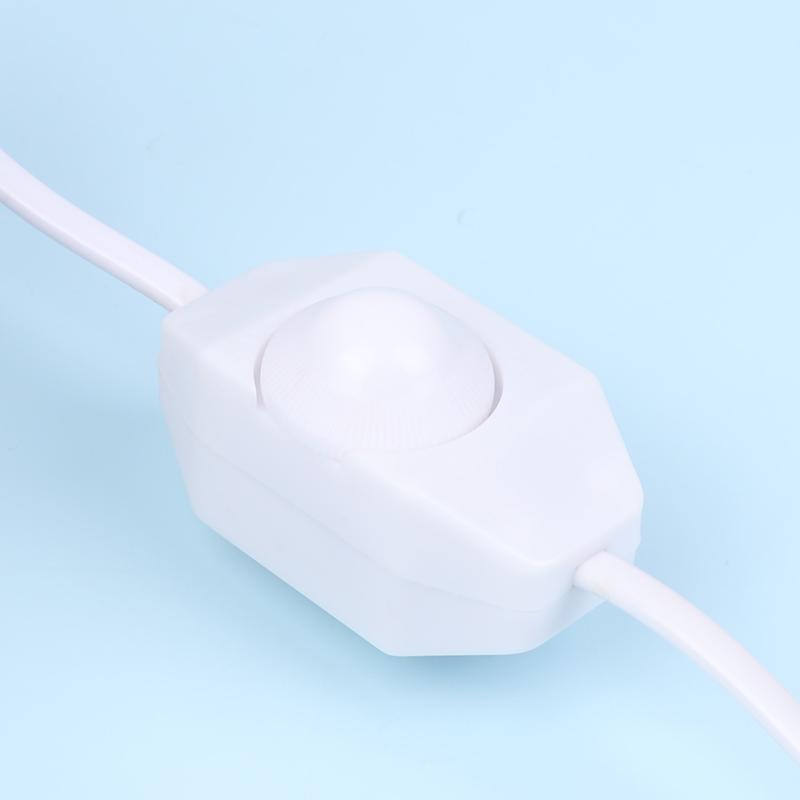 1,8M skjøteledning med dimmer Eu-plugg Kontrollbryter Strømkabel Ledning Eu-plugg For bordlampe 220V Elektrisitetsledning