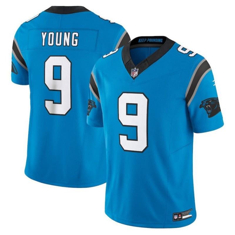 NFL Football Jersey 4 McMILLAN 9 YOUNG Panthers Embroidered Sports Uniform