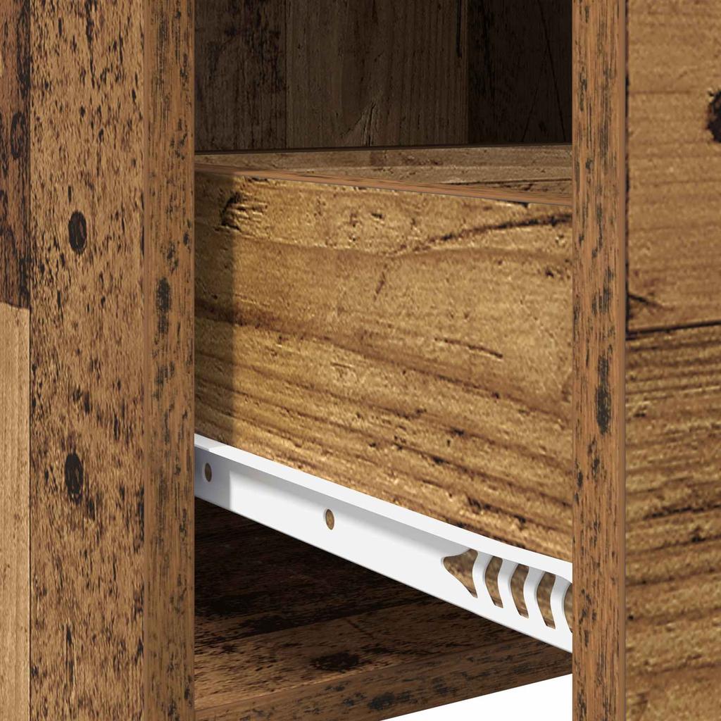Nightstand Reclaimed Wood Look 40 x 30 x 60 cm Particleboard