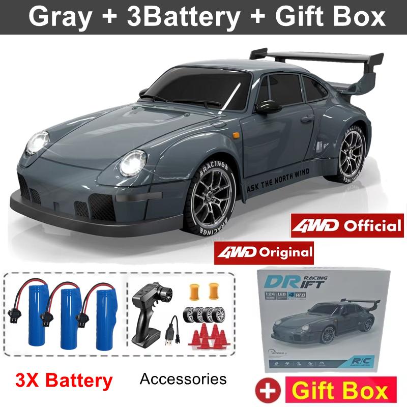 4Wd Rc Drift Car With Led Light 2.4G Radio 20Km/H High Speed Remote Control Racing Cars Vehicle Model Toy Gift For Boy Girl Kid
