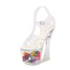 Women's Platform Sandals 18CM Transparent Metal Buckle High Heels Thick Heel Super Waterproof Table Sandals LFD-10367-89