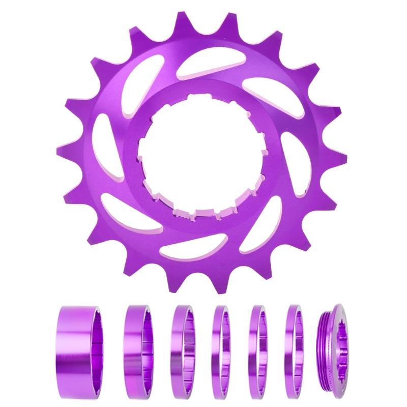Kits de Conversion Single Vitesse pour Vélos 16T 18T, Cassettes Freewheels Roue en Alliage d'Aluminium pour Vélos Single Vitesse