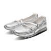 Mizuno LG 60S Flat Shoes Ballet Shoes Mary Jane Shoes Retro Comfortable Versatile Low Top Casual Shoes Women shoes Silver D1GH253002