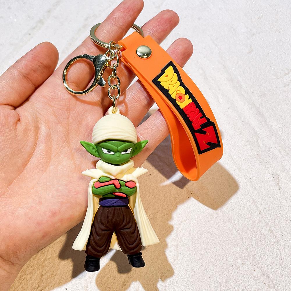 Dragon Ball Z Keychain Anime Super Saiyan Goku Figure Cute Keyring Bag Pendent Car Ornament Key Accessories Kids Toy Xmas Gifts
