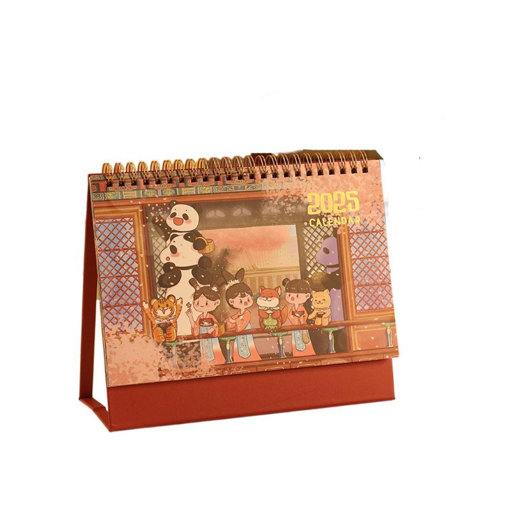 Ancient Style Standing Flip Calendar Daily Monthly Desktop Monthly Calendar  Dekstop  Decor