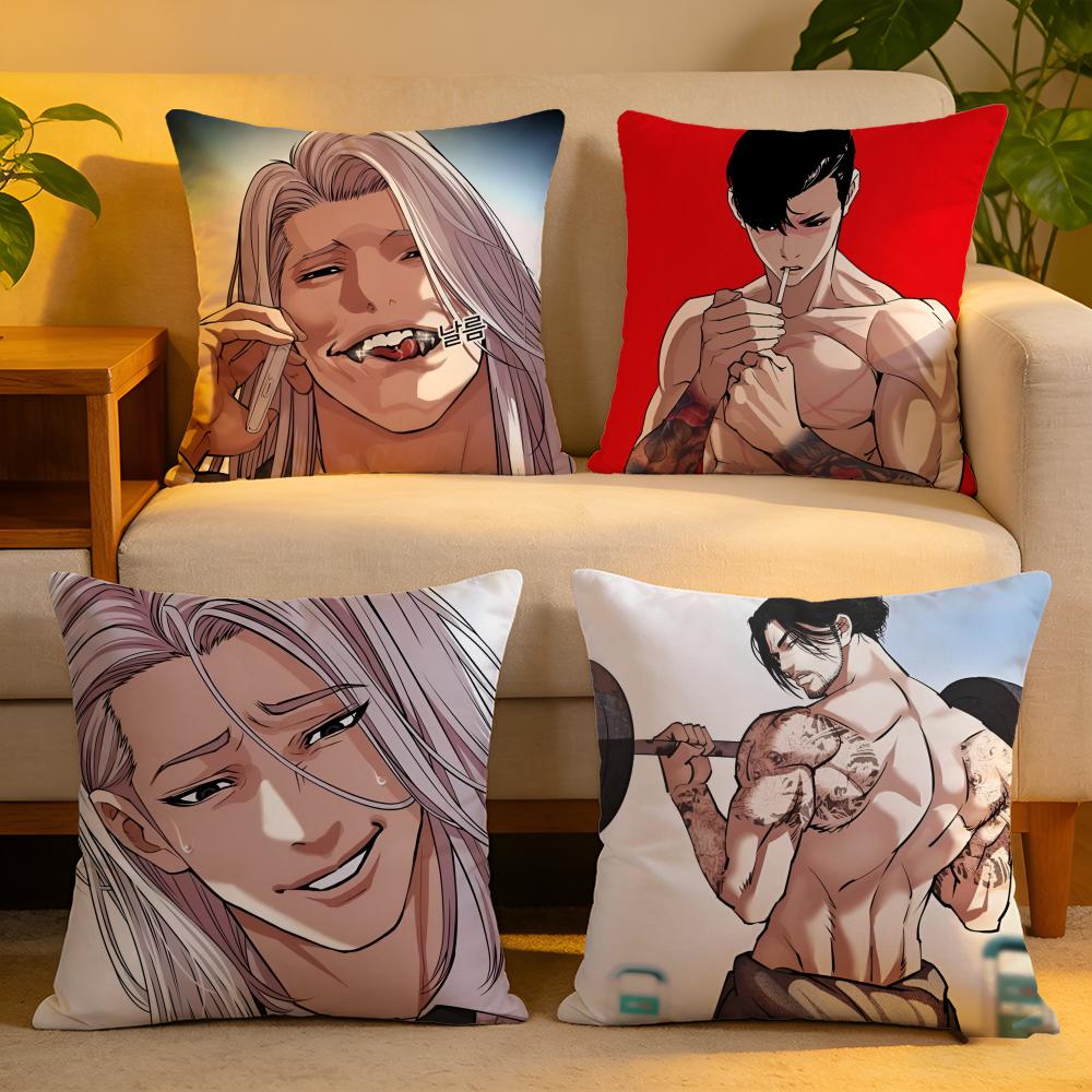 Cushion Cover Linen SkinFriendly Soft Decorative Case For Sofa Home Decor Korea Anime LLookism Pillow cover