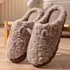 Autumn and winter new plush cotton slippers women's thickened warm non-slip soft sole household cute home fluffy shoes men