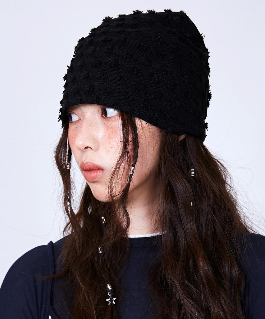 Seullipiseullib Flower Black Beanie