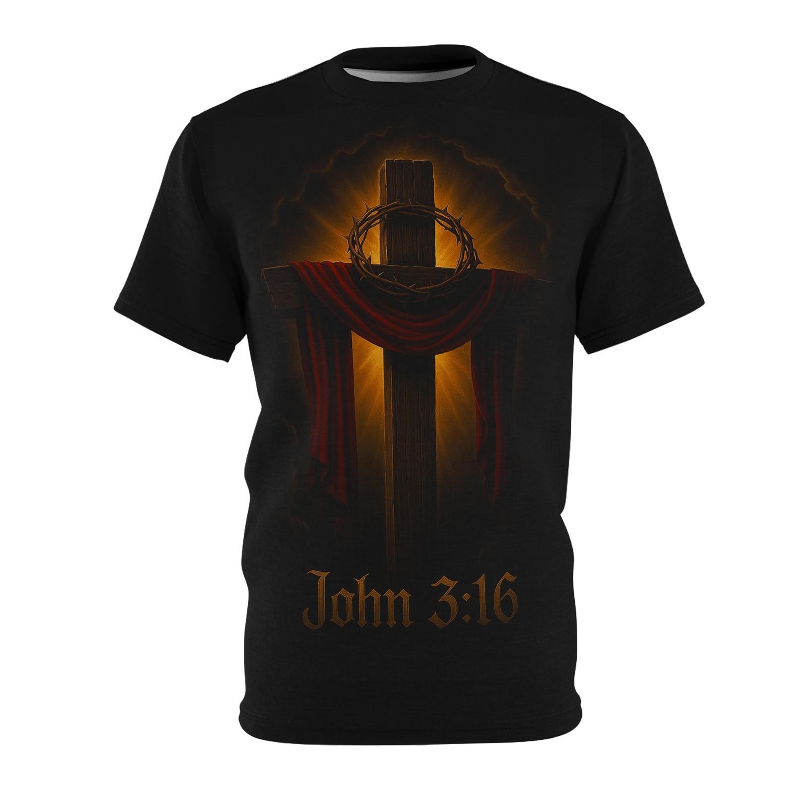 John 3:16 Jesus Christ Christian Tee, Faith & Hope Shirt, Unisex Graphic T-shirt XXL
