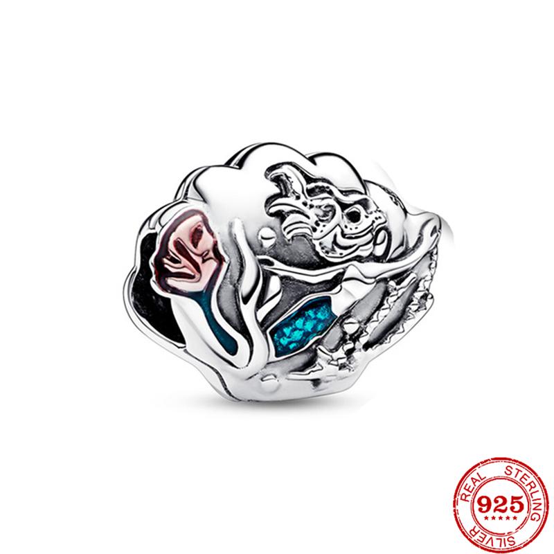 Authentic 925 Silver Ocean Series DIY Charm Bead Fit Pendant Bracelet Necklace Jewelry Gift For Women