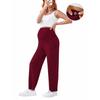 New Women's Straight Leg Pants for Pregnant Women, Loose Nail Buckle Adjustment, Plus Size Women's Maternity Pants