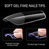 48pcs Nail Tips Salon Home DIY Fake Nail Extension Semi-matte Fake Nails NO Polishing Press On False Nails Medium Short Design