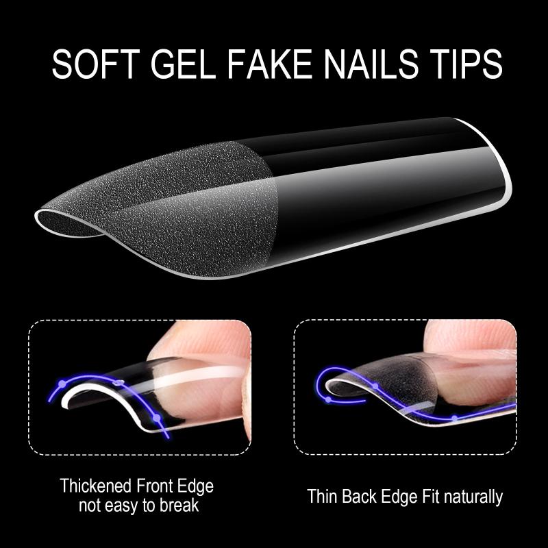48pcs Nail Tips Salon Home DIY Fake Nail Extension Semi-matte Fake Nails NO Polishing Press On False Nails Medium Short Design