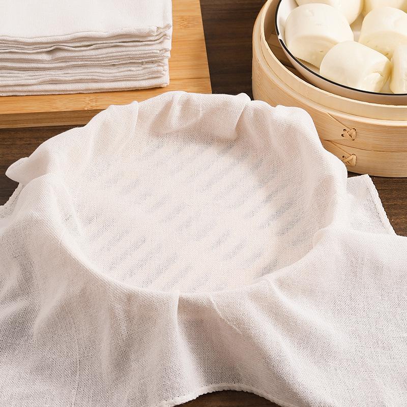

Салфетка для пароварки из чистого хлопка с антипригарным покрытием для риса, булочек и еды, марлевый коврик пищевого класса 110x110 cm