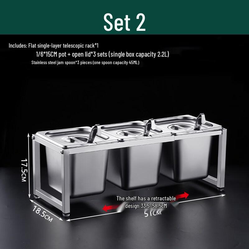 Jingbaodi Stainless Steel Commercial Topping Rack Set