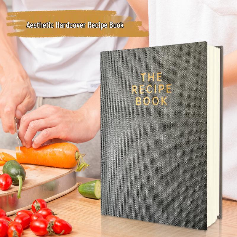 A5 Recipe Waterproof Cloth Texture Diary Hardcover Notebook For Kitchen Cooking Logs