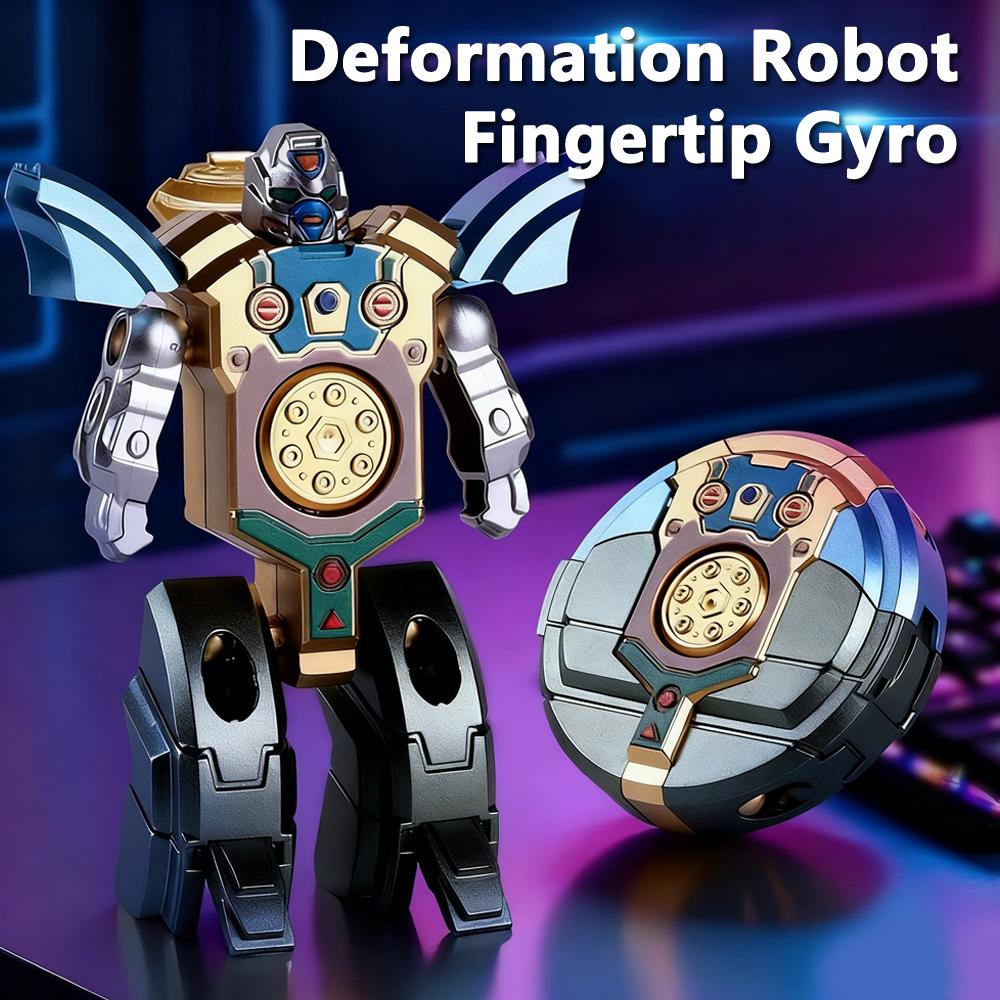 2v1 Deformační Robot Gyroskop na špičku prstu Hračka na dekompresi Antistresový Fidget Spinner Malé ozdoby Hračky na uvolnění stresu pro děti