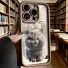 Winking Gray Kitten Soft TPU Phone Case for iPhone 17 16 15 14 13 12 11 Pro Max Plus Shockproof Anti-Slip Cover