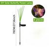 2PCs Colorful Multi-Head Solar Butterfly Stake Lights 2 Modes Waterproof Outdoor Garden Pathway Landscape Decor Lamp