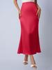 Autumn Satin Slim Fit Fishtail Midi Skirt for Women