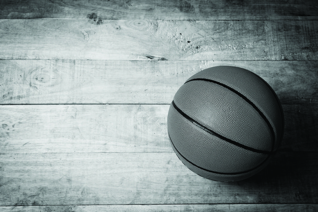 Photomural Basketball Ball On A Background Of Boards Smooth Vinyl 360x240