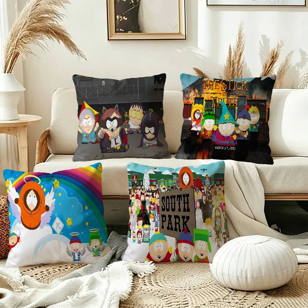 Classic animation SSouth Cartoon Park Cushion Cover Pillowcase Upholstery Sofa Throw Pillow Home Decor Pillowcas
