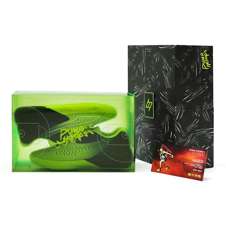 Puma Stewie 1 Quiet Fire Fashion Comfortable Shock Absorption Non-Slip Wear-Resistant Low-Top Basketball Shoes Unisex sneaker 378255-01(S-BOX)