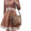 Leopard Print Horse Hair Women'S Bag Shoulder Bag Crossbody Bucket Bag Internet Celebrity Versatile Child And Mother Bag Three-Piece Set Special Offer