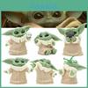 6pcs Star Wars Yoda Action Figure Set Mandalorian Yoda Jedi Master Toys