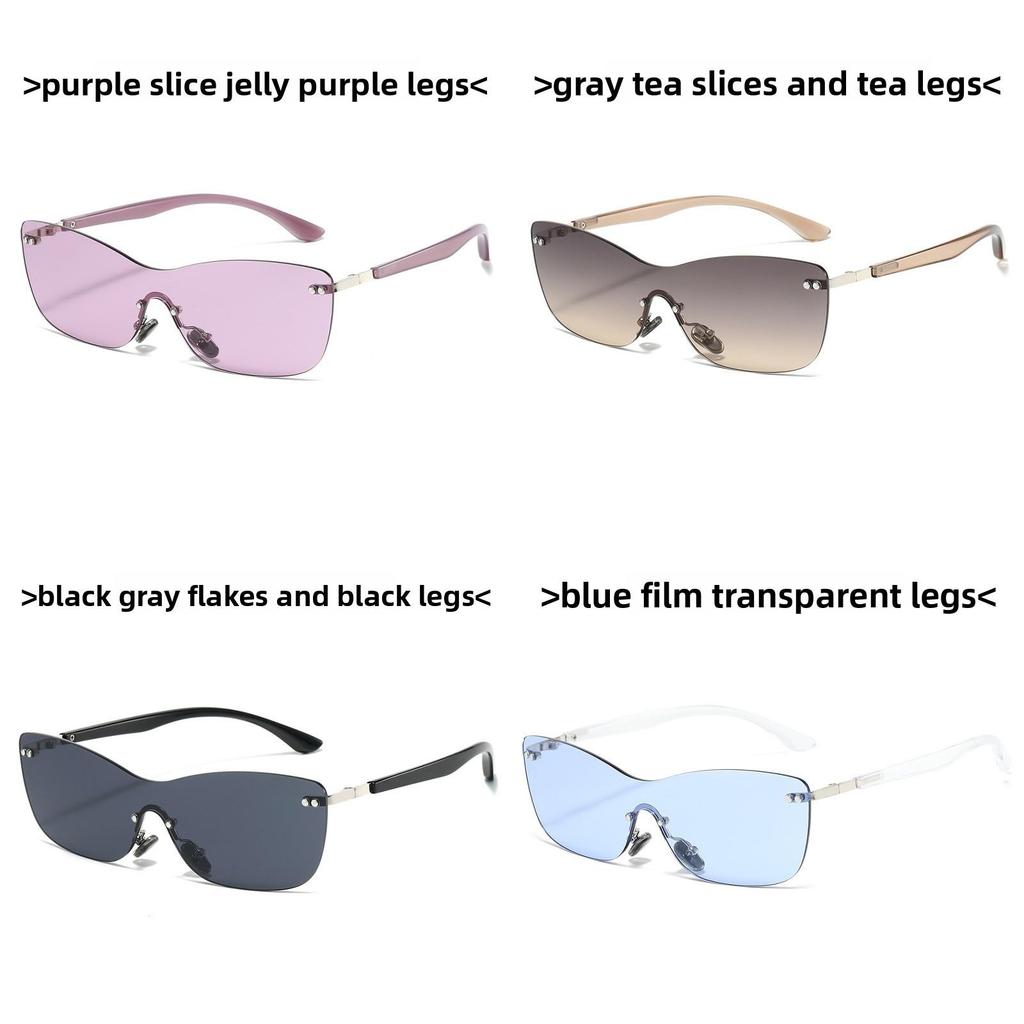 Cat Eye Sunglasses Female Uv400 No Frame Sunshade For Outdoor Travel
