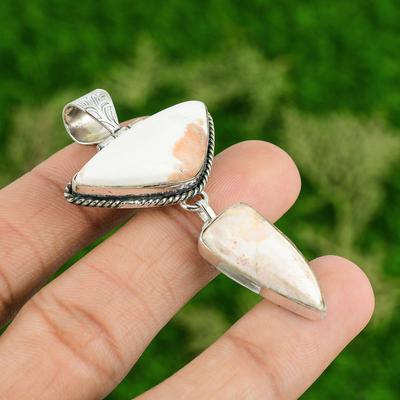 Sisters Day Sale Scolecite Gemstone Anniversary Wife Pendant 925 Sterling Silver