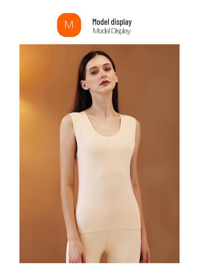 Damska kamizelka termiczna z niemieckiego aksamitu i bezszwowa koszulka bazowa