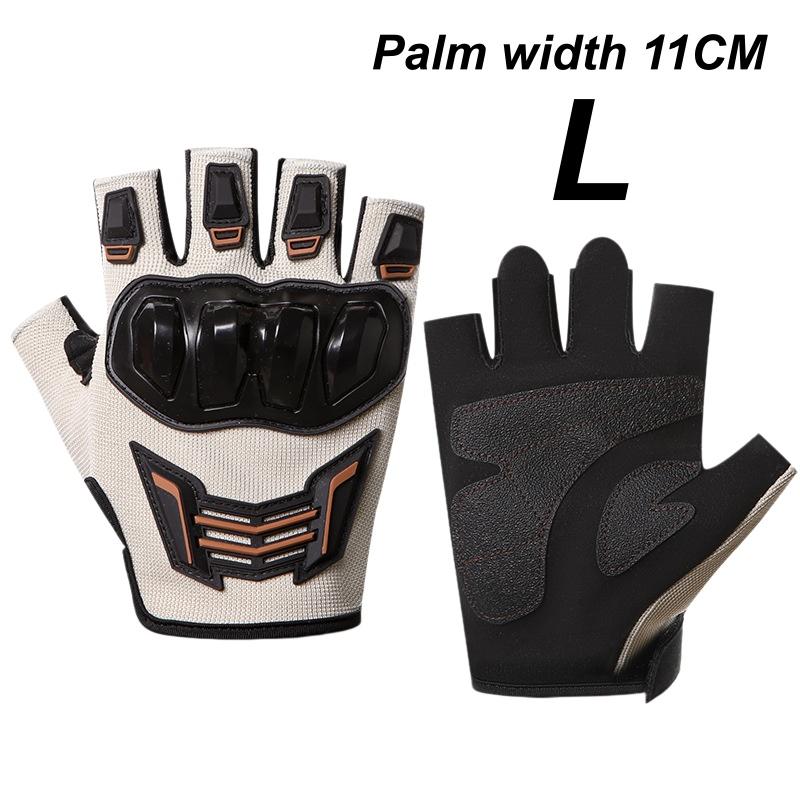 Half Finger Cycling Riding Gloves for Men Waterproof Breathable Protective Anti-Slip Gloves for Outdoor Sports Camping
