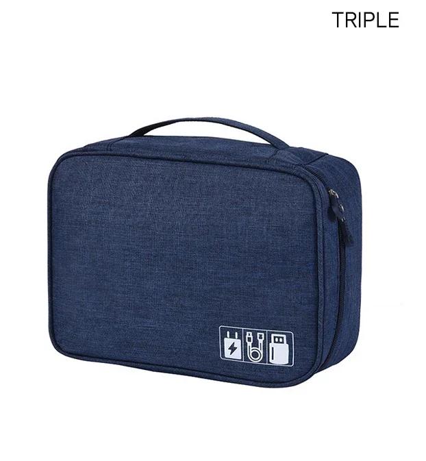 Borsa portaoggetti per cavi Organizzatore elettronico digitale impermeabile Porta dati USB portatile Borsa portaoggetti per cavo da viaggio