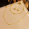 Fashion Minimalist Gold Chain Infinity Symbol Jewelry Set with Necklace Earrings Bracelet