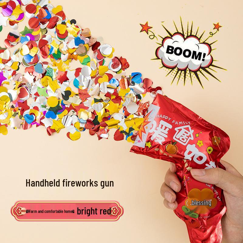 Handheld Inflatable Confetti Cannon - Small Party Popper for Housewarming and Celebrations