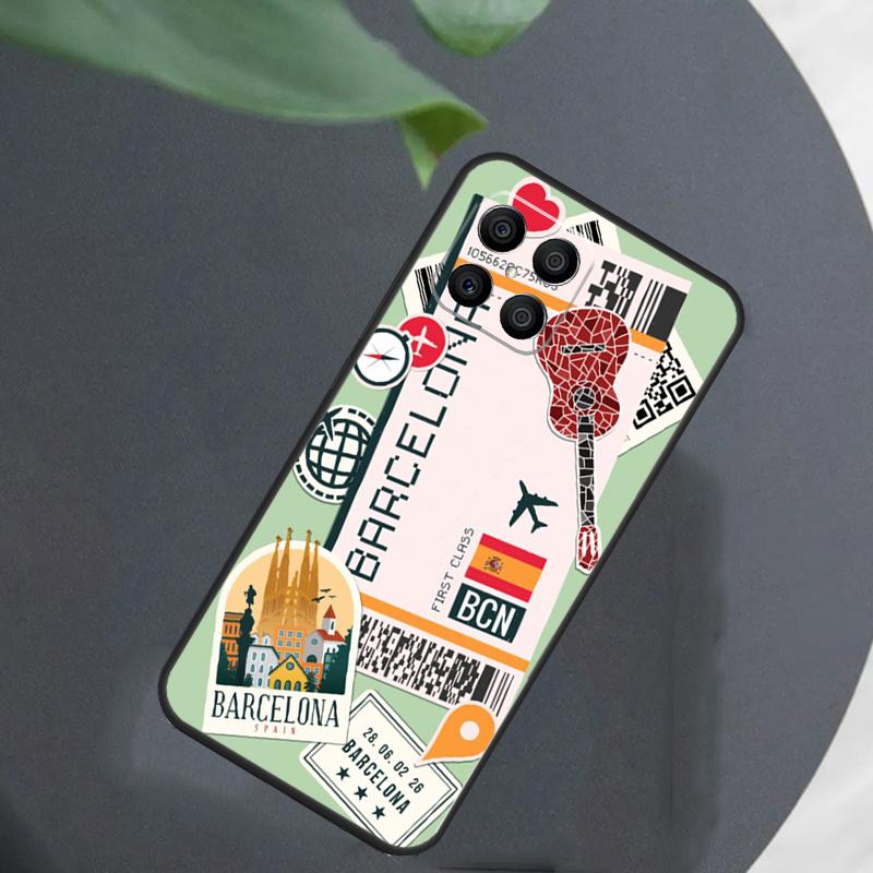 New York TOKYO Traveltickets Case For Honor Magic 8 7 6 5 Pro Cover For Honor X9c X9b X9a X8a X8b 50 70 90 200 400 Lite