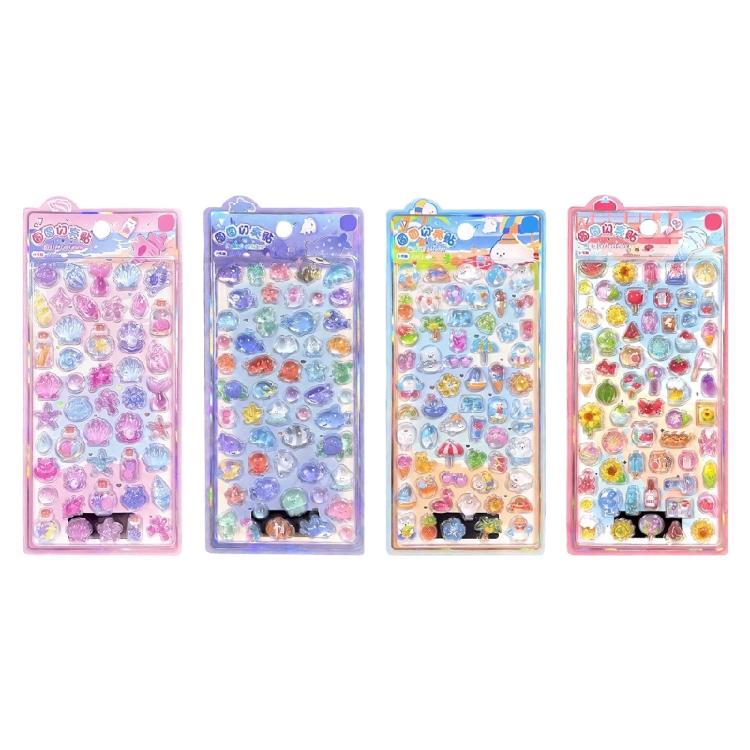 Reusing Tiny Sticker for Phone Case Notebook Handcraft Cute Puffier Sticker for Kids, 3D Design Sticker for Boys Girls 1
