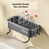 Bucătărie Depozitare Rack Organizator Burete Suport Coș de Drenaj Din Oțel Inoxidabil Cârlige pentru Prosoape