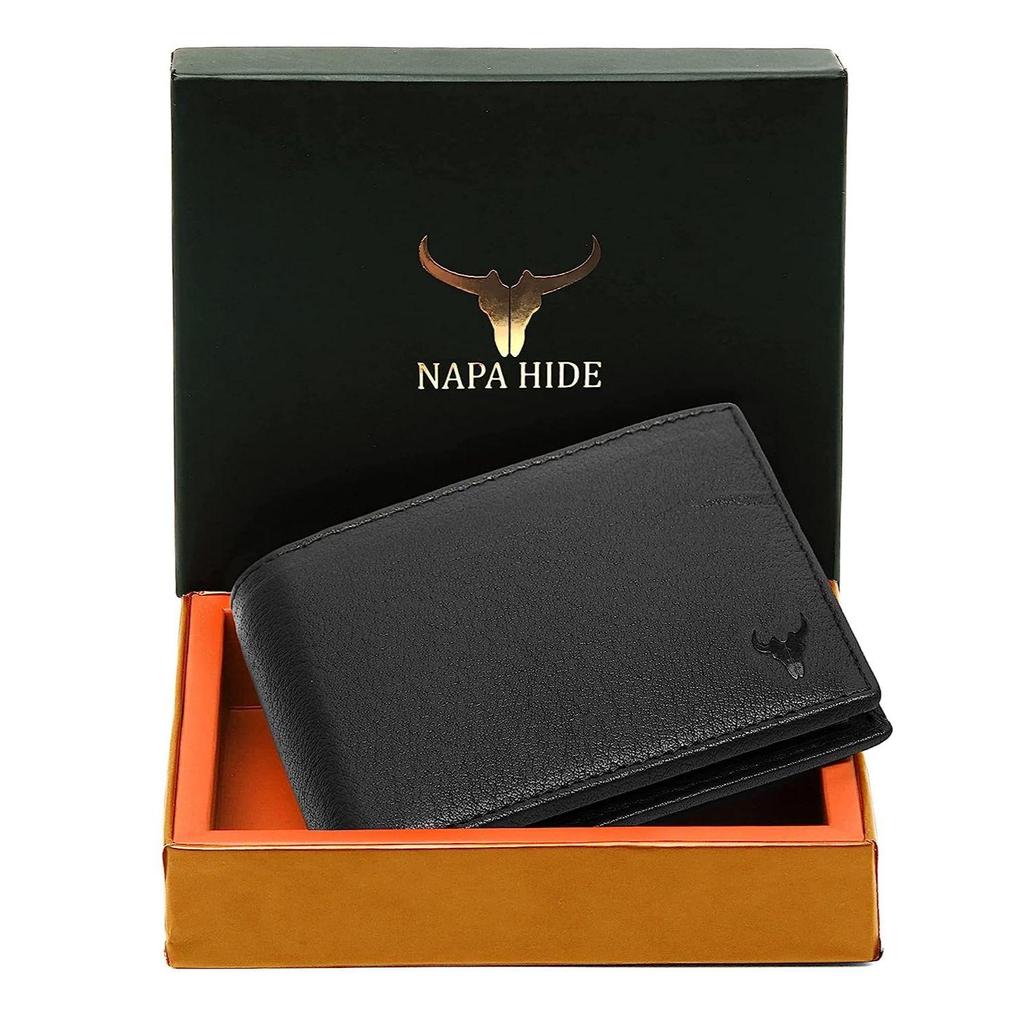 NAPA HIDE Leather Wallet for Men I Handcrafted I Multiple Credit/Debit Card Slots I 2 Currency Compartments I 2 Secret Compartments
