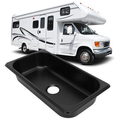 RV Kitchen Sink Easy To Clean Boat Sink Large Internal Capacity Heat Resistant Rustproof with 40mm Drain Outlet for Yachts