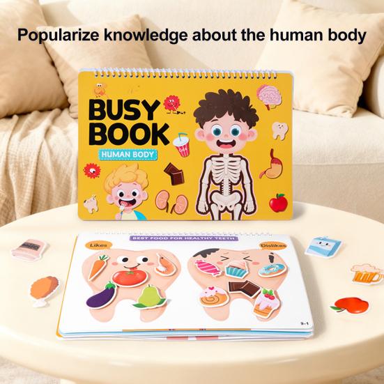 Kinder Menschenkörper Beschäftigungsbuch Kindergarten Vorschule Körperstruktur Anatomie Ruhiges Buch Kleinkinder Pädagogisches Körperteil Lernaktivitäten Buch